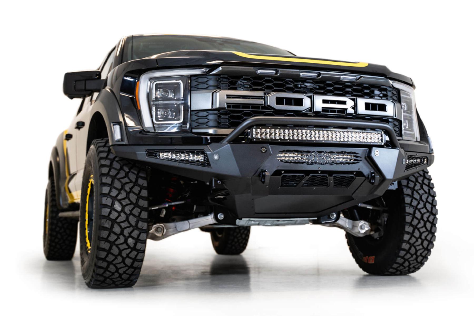 Ford Raptor R Front Bumper Addictive Desert Designs - HoneyBadger Front Bumper w/ Top Hoop - Ford ...