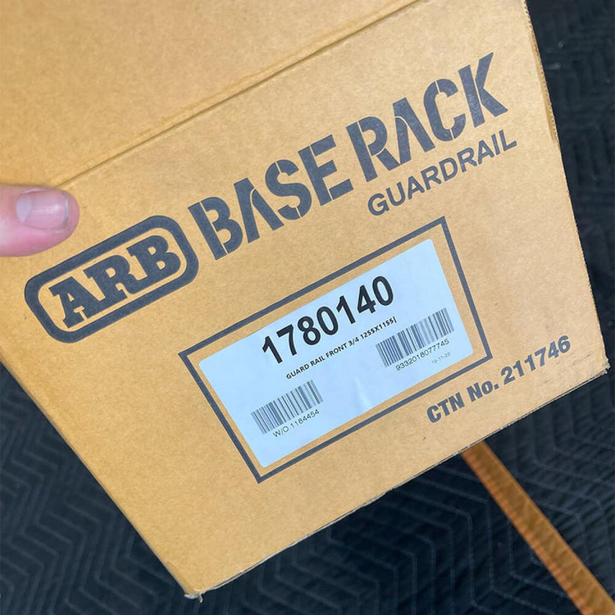 Base Racks Train ARB - BASE Rack Front 3/4 Guard Rail - ARB BASE Rack (0-0) | Rigzilla